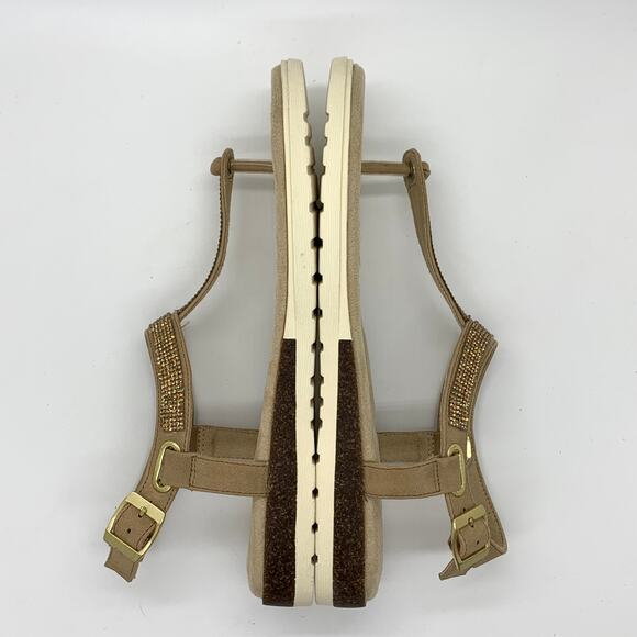 White Mountain Parana Thong Flat Sandals Size 8.5 NIB Tan T-Strap Open Toe - Picture 9 of 11